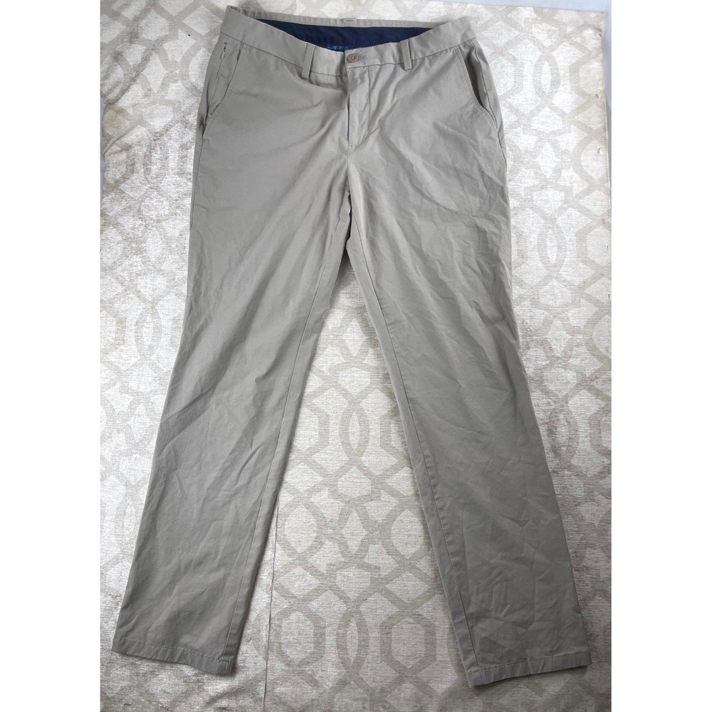 Vineyard Vines On-The-Go Pant Mens 35x32 Khaki Performance Chino Stretch OTG